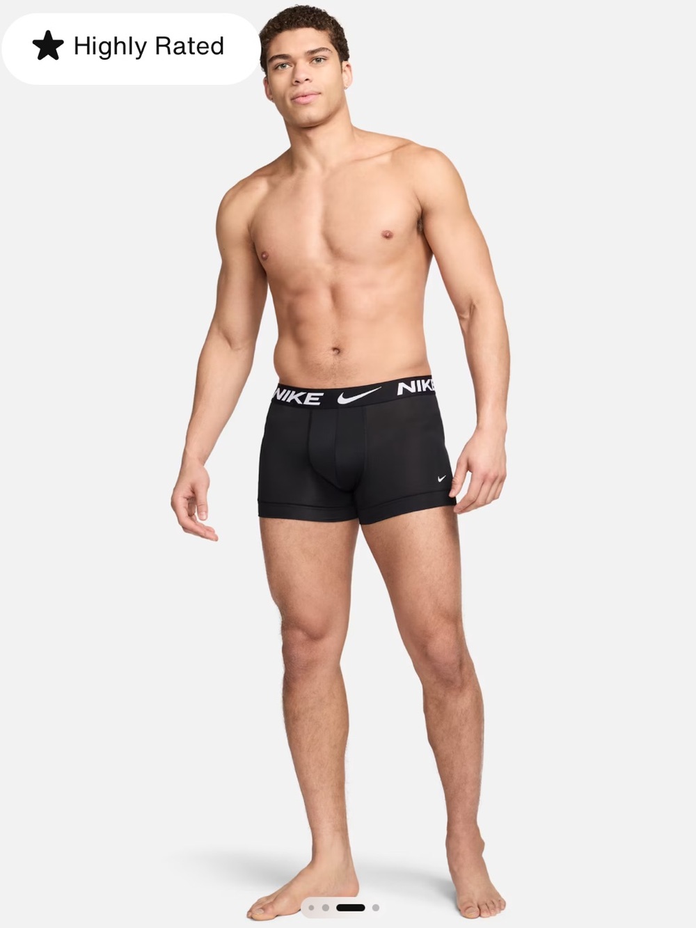 Nike Essential Micro Men's Dri-FIT Trunks (3-Pack) Black, grey, blue